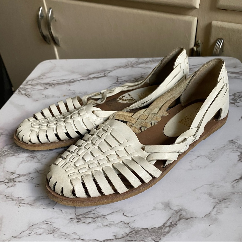 Vintage brazillian White huarache sandals